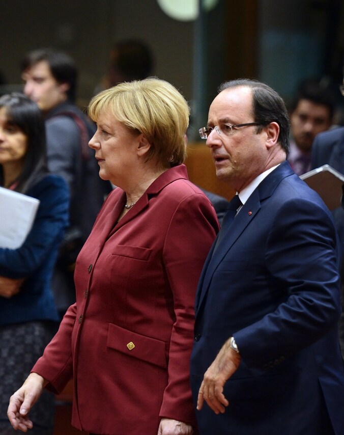 Angela Merkel en François Hollande.
