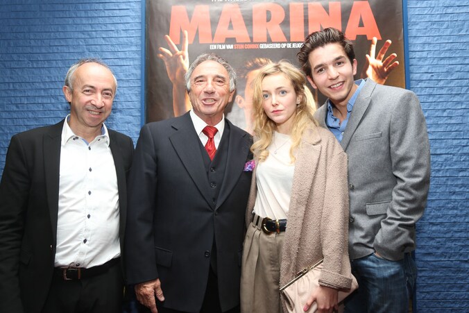 Stijn Coninx, Rocco Granata, Evelien Bosmans en Matteo Simoni.