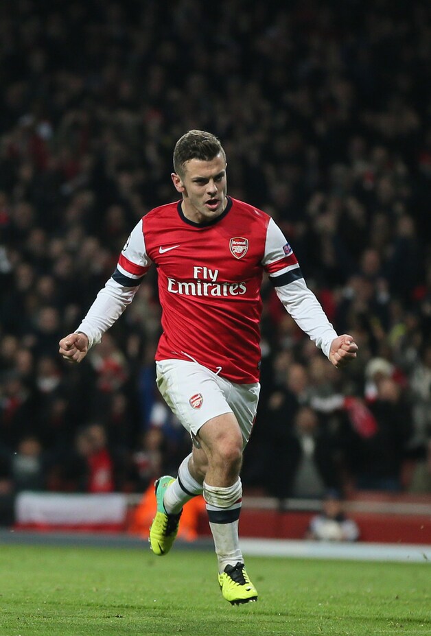 Jack Wilshere scoorde twee keer voor Arsenal.