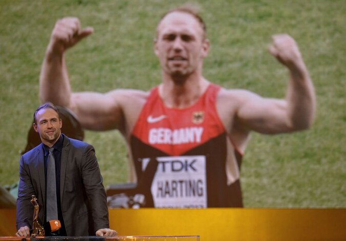 Discuswerper Robert Harting haalde meer punten dan F1-vedette Vettel.