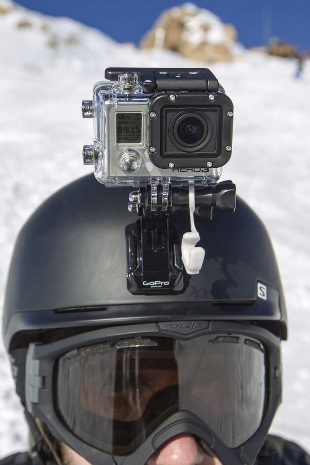 Een helmcamera zoals Schumacher er één droeg.