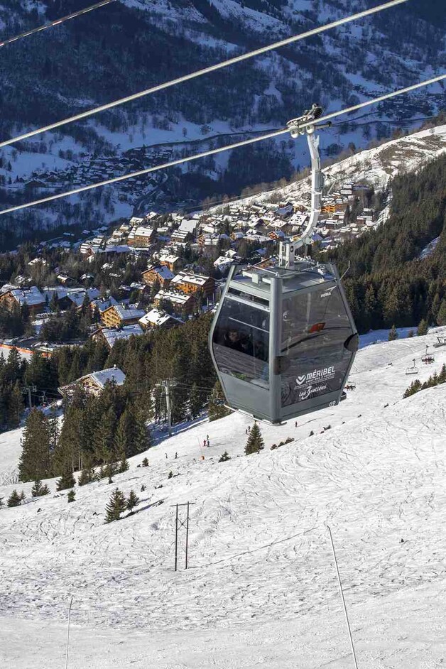 De skipiste in Méribel.