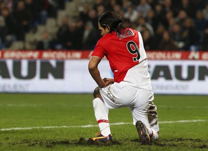 Ook superster Falcao kon het verschil voor Monaco niet maken.