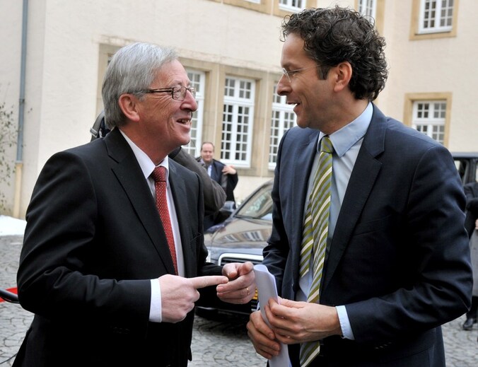 Jean-Claude Juncker en zijn gedoodverfde opvolger Jeroen Dijsselbloem.