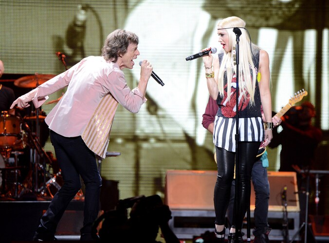 Mick Jagger en zangeres Gwen Stefani.