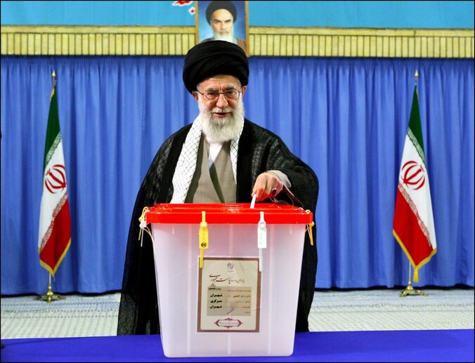 Ayatollah Ali Khamenei, de leider van Iran.