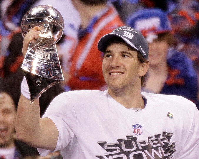 Eli Manning werd verkozen tot MVP.