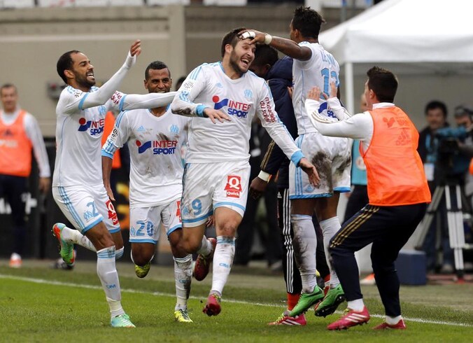 Marseille viert de late gelijkmaker.