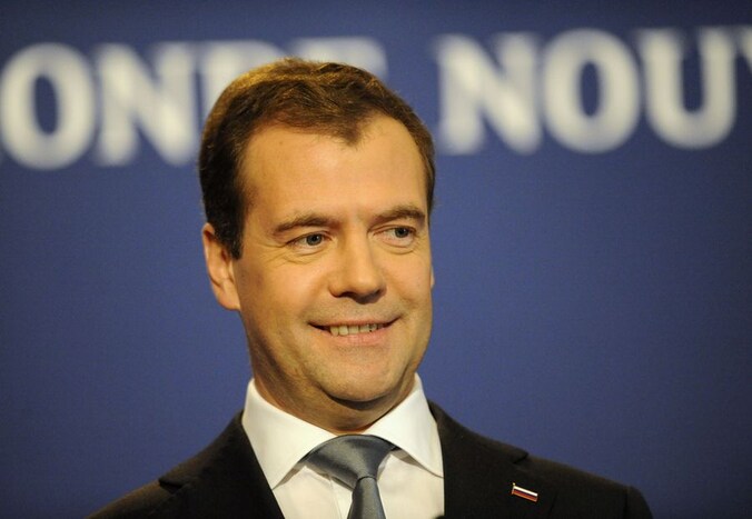 De Russische president Dmitri Medvedev.