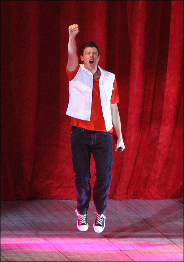 Cory Montheith tijdens de Glee Tour.