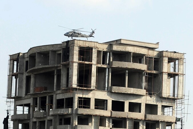 De talibanleden hadden zich verschanst in dit gebouw.