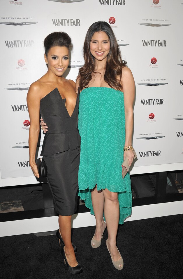 Eva met zangeres Roselyn Sanchez.