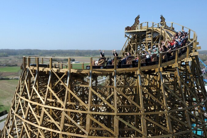 Achtbaan 'Wodan' in het Europa-park