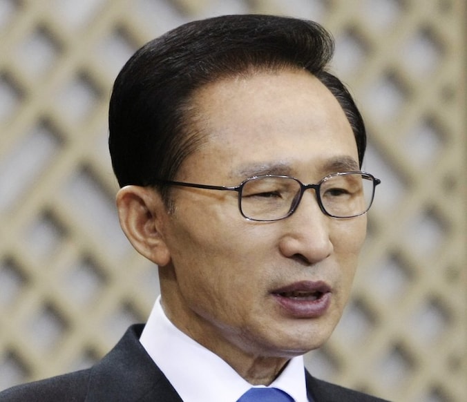 De Zuid-Koreaanse president Lee Myung-bak.