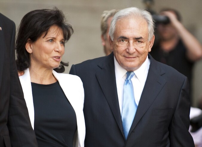 Dominique Strauss-Kahn met zijn echtgenoten, de journaliste Anne Sinclair.
