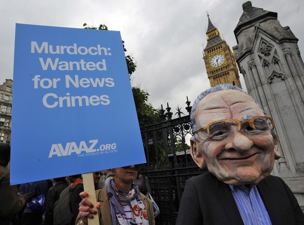 Protest voor het Britse parlement.