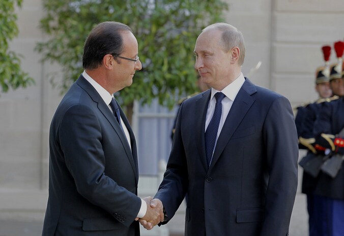 Hollande met Poetin.