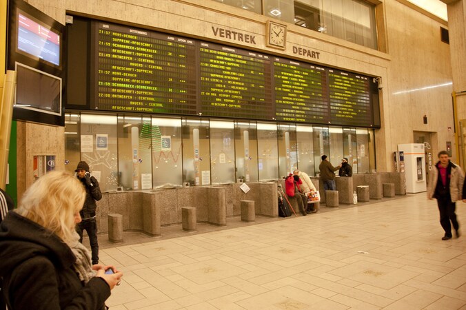 De stationshal van Brussel-Centraal.