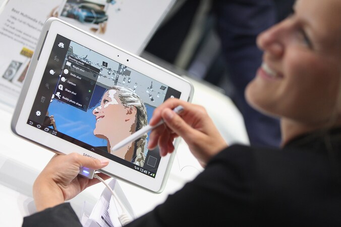 Net als deze Samsung draait de Russische tablet op Android.