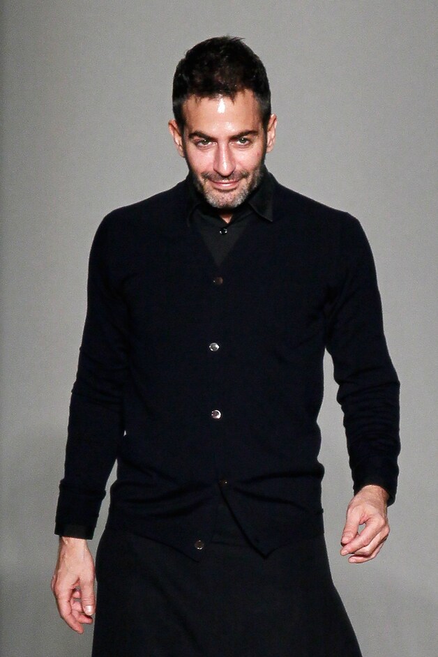 De designer Marc Jacobs na de voorstelling van zijn laatste wintercollectie.