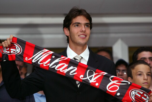 De jonge Kaka bij Milan in 2003