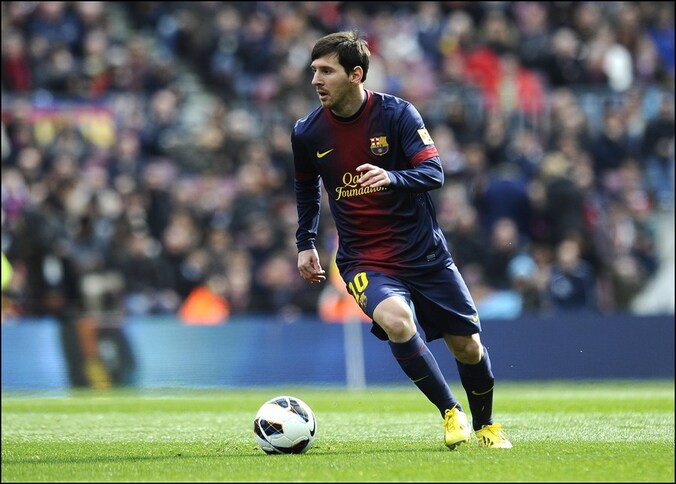 Messi in de wedstrijd tegen Getafe, waar hij alweer een record brak.
