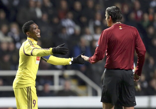 Eto'o kon niet scoren op St. James Park.