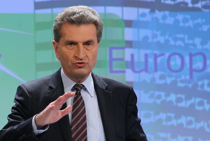 Gunther Oettinger, eurocommissaris voor Energie.