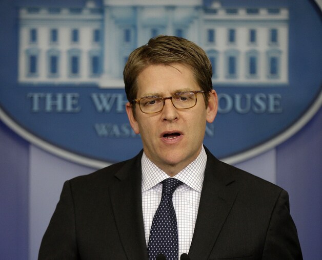 Jay Carney, woordvoerder van het Witte Huis.
