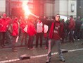Manifestanten voor het kabinet van minister Magnette.