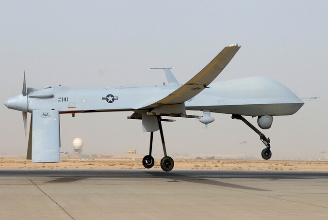 Een beeld van een MQ-1-observatiedrone.