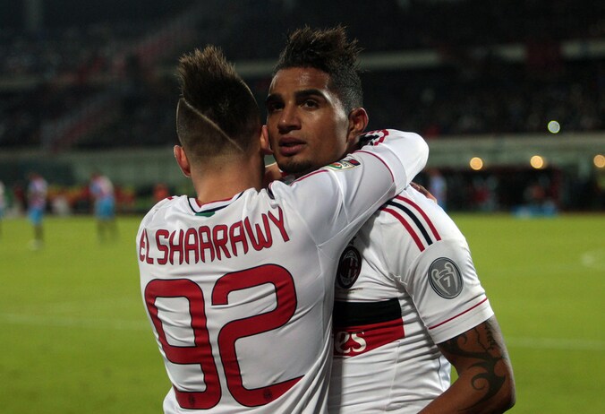 De hoofdrolspelers bij Milan: El Shaarawy en Boateng.