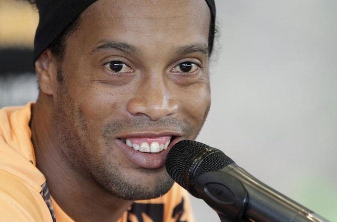 Ronaldinho met zijn bekende glimlach
