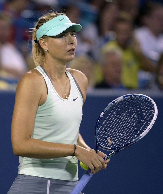 Maria Sharapova staat knap derde.