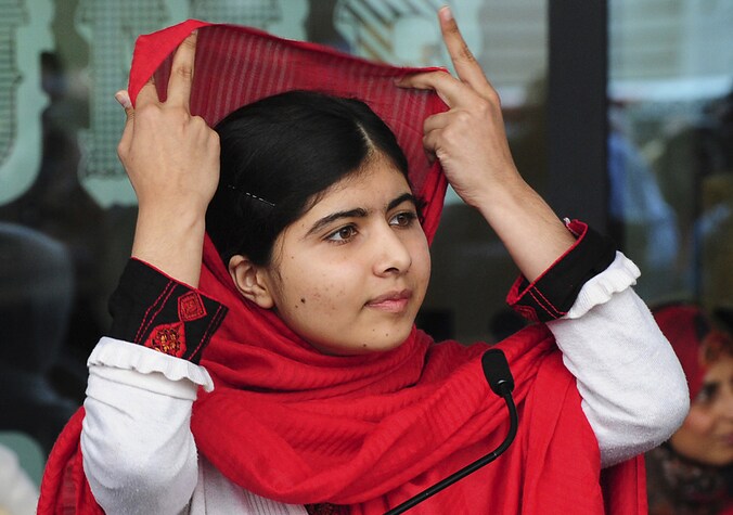 De Pakistaanse activiste Malala Yousafzai.