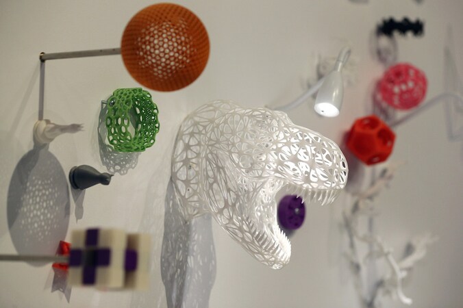 3D-geprinte objecten in het Science Museum in Londen.
