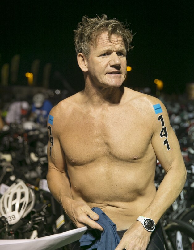Gordon Ramsay nam eerder deze maand deel aan de Ironman.
