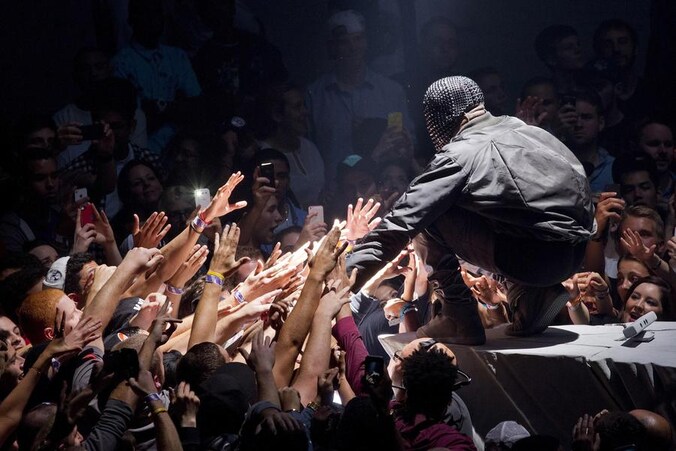 Kanye West in actie in Seattle.