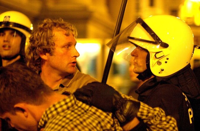 Rellen met Britse Hooligans in Brussel, 2000