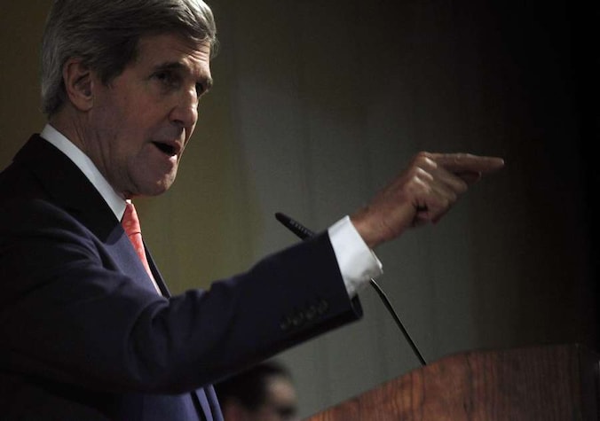 De Amerikaanse staatssecretaris John Kerry.