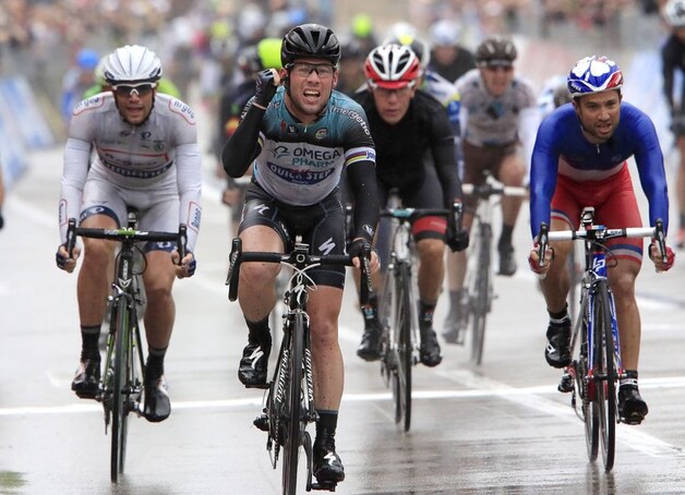 Cavendish was gisteren ook al aan het feest.