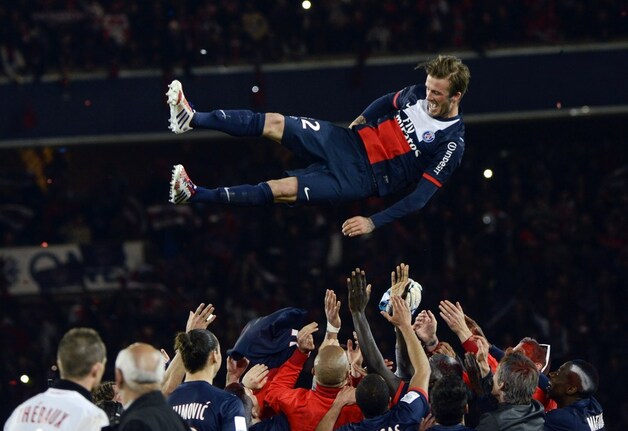 David Beckham nam gisteren afscheid van PSG