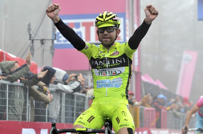 Mauro Santambrogio bij zijn ritwinst in de Giro