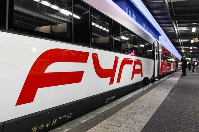 De hogesnelheidslijn Fyra.