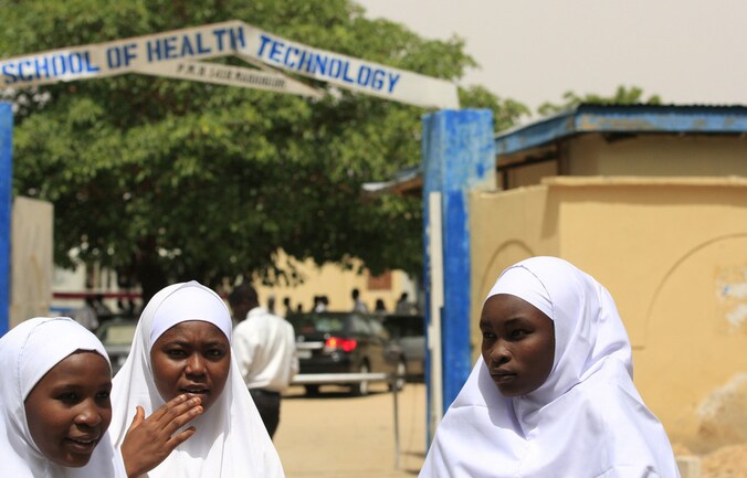 Een school in Maiduguri, in het hart van het gebied dat door islamisten wordt gecontroleerd.