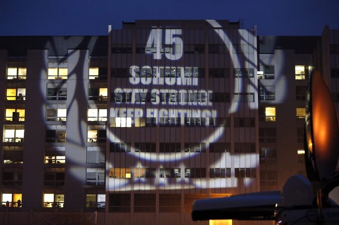 Schumacher wordt vandaag 45, en dat werd op passende wijze "gevierd".