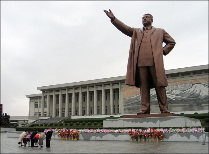 Standbeeld van Kim Il Sung in Noord-Korea.