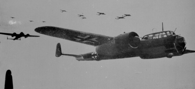 Luftwaffe-toestellen van dit type speelden een rol tijdens de Slag om Engeland in WOII.
