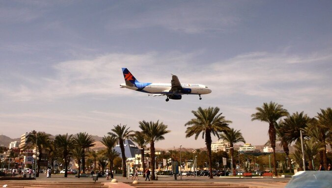 De luchthaven van Eilat.