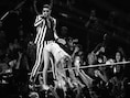 Miley Cyrus aan het 'twerken' op de MTV Video Music Awards.